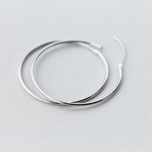 Sterling Silver 40MM Hoop Earrings