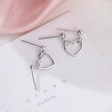 Sterling Silver Heart-Design Earrings