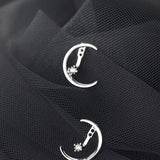 Sterling Silver Moon Studs Earrings