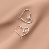 Sterling Silver Rope Love Earrings