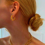 18K Gold-plated Wire Twist Studs