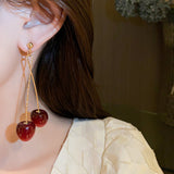 14K Gold-plated Cherry Earrings