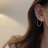 Sterling Silver Asymmetrical Ear Cuffs(1 Pair)