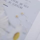 Sterling Silver Daisy Threader Earrings