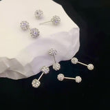 Sterling Silver Double-Ball Stud Earrings