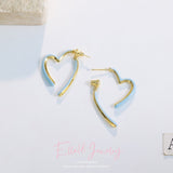 14K Gold-plated Luxury Heart Earrings