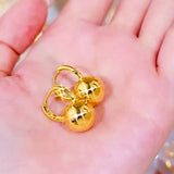 14K Gold-plated Round Ball Earrings