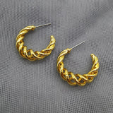 18K Gold-plated Wire Twist Studs