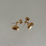 14K Gold-plated Bean Jacket Earrings