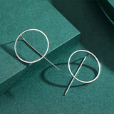 Sterling Silver Hoop Threader Earrings