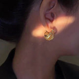 18K Gold Plated Nest Earrings