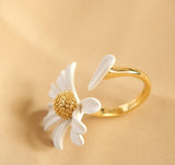 24K Gold Plated Summer Daisy Vacation Rings