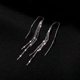 Sterling Silver 3-Layers Threader Earrings