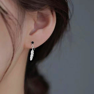 Sterling Silver Feather Earrings