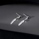 Sterling Silver Feather Earrings