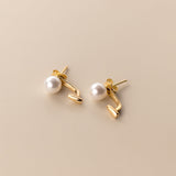 Sterling Silver Pearl Jacket Earrings