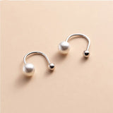 Sterling Silver Pearl Jacket Earrings