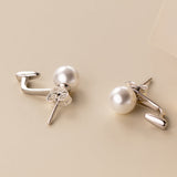 Sterling Silver Pearl Jacket Earrings