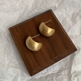 18K Gold-plated Retro Matte Stud Earrings