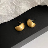 18K Gold-plated Retro Matte Stud Earrings