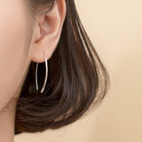 Sterling Silver Simple Line Threader Earrings