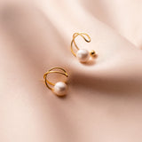 Sterling Silver Pearl Ear Cuffs(1 Pair)