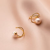 Sterling Silver Pearl Ear Cuffs(1 Pair)