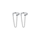 Sterling Silver Tassel Chain Ear Cuffs(1 Pair)