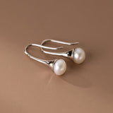 Sterling Silver Unique Design Pearl Earrings