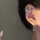 Zircon Rose Ear Cuffs (1 Pair)