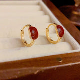 14K Gold-Plated Ring Earrings