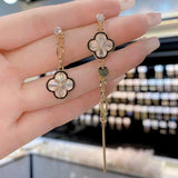 14K Gold-plated Asymmetrical Clover Earrings