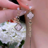 14K Gold-plated Asymmetrical Clover Earrings