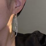 14K Gold-plated Elegant Chain Tassel Earrings