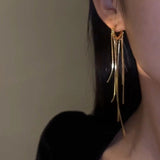 14K Gold-plated Elegant Tassel Earrings