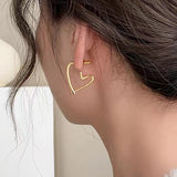 14K Gold-plated Simple Heart Earrings