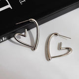 14K Gold-plated Simple Heart Earrings