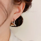 14K Gold-plated Front & Back Earrings