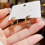 14K Gold-plated Front & Back Earrings