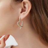 18K Gold-plated Sparking Heart Earrings