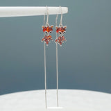 Sterling Silver Fox Zircon Threader Earrings