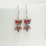 Sterling Silver Fox Zircon Threader Earrings