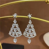 Zircon Christmas Tree Earrings