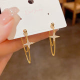 14K Gold-plated Star Tassel Earrings