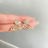 14k Gold-plated Butterfly Jacket Earrings