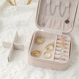 Portable Mini Jewelry Storage Box for Travel Earrings/Rings/Necklaces