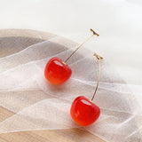 Sterling Silver Cherry Threader Earrings